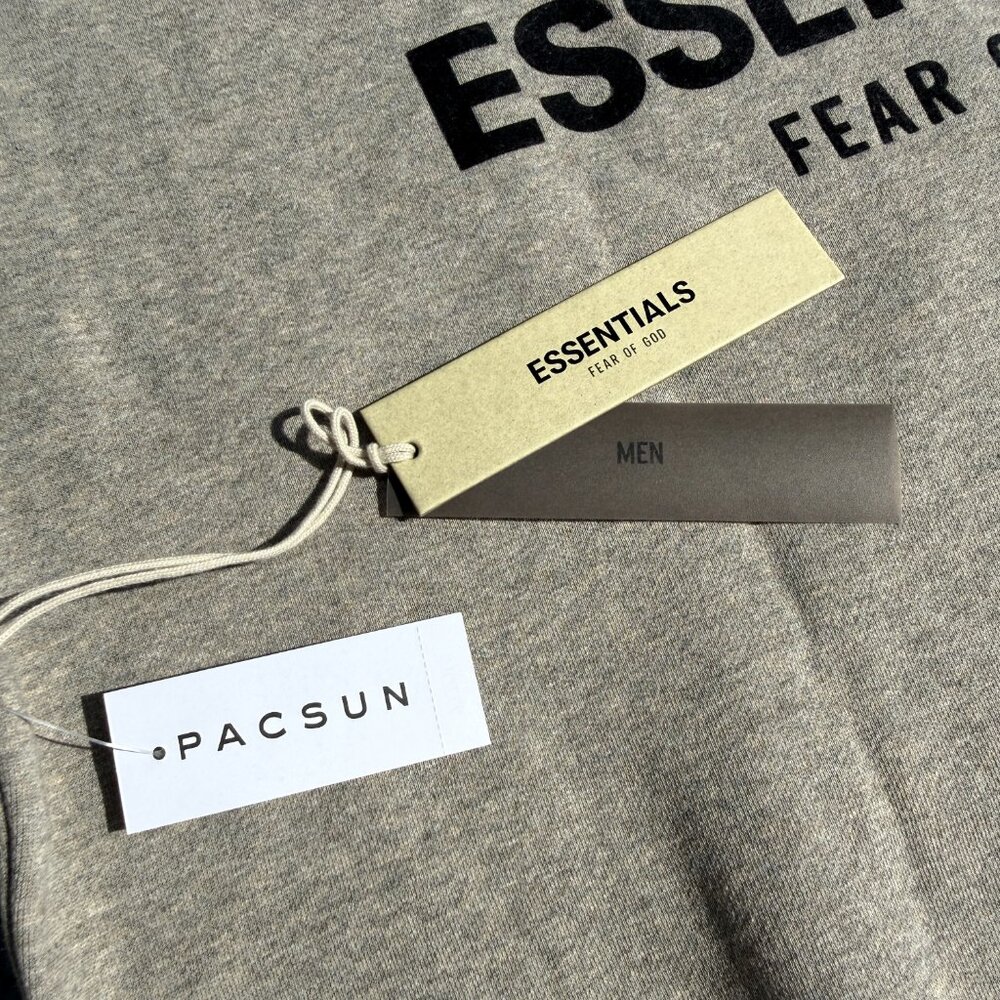 Fear of God Essentials Hoodie Grey Dark Oatmeal Size Small - Picture 7 of 11